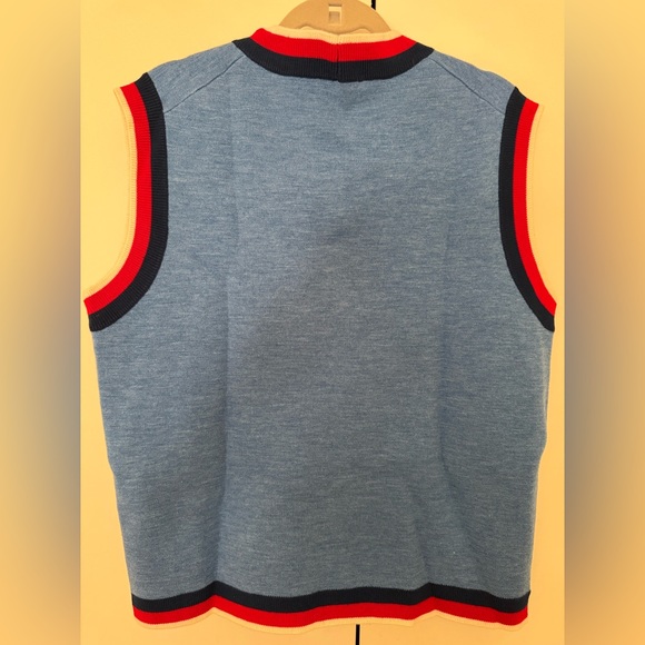 Maje Vest - light blue/blue/red/white with gold buttons. New! Size 1 - Women - Picture 9 of 10